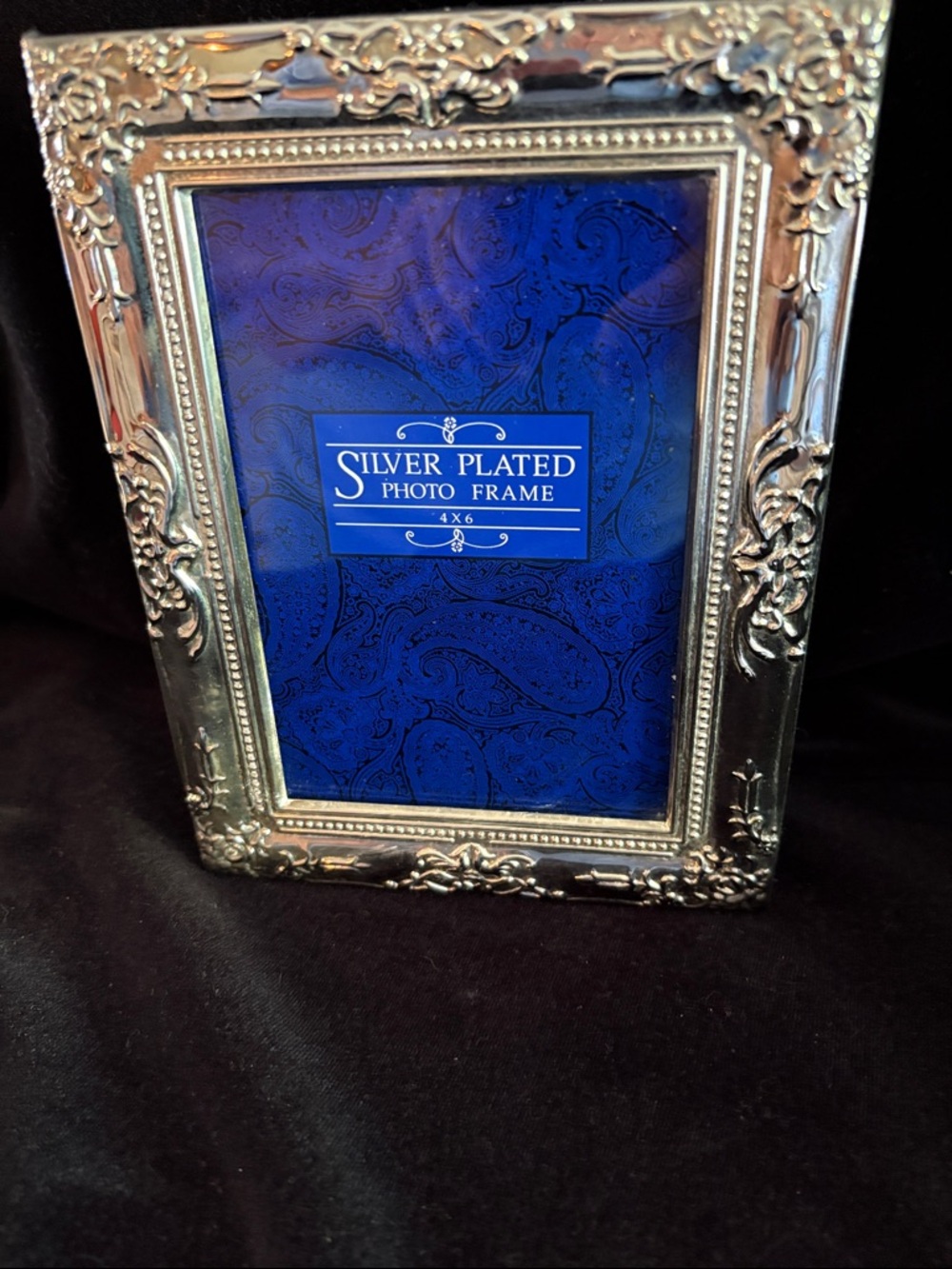 New Silver Plated Ornate 4x6 Picture Frame